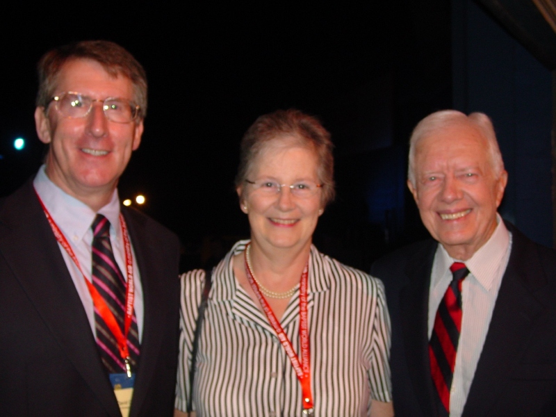 Jimmy Carter with David & Janet Coffey at BWA Centenary Congress Birmingham 2005