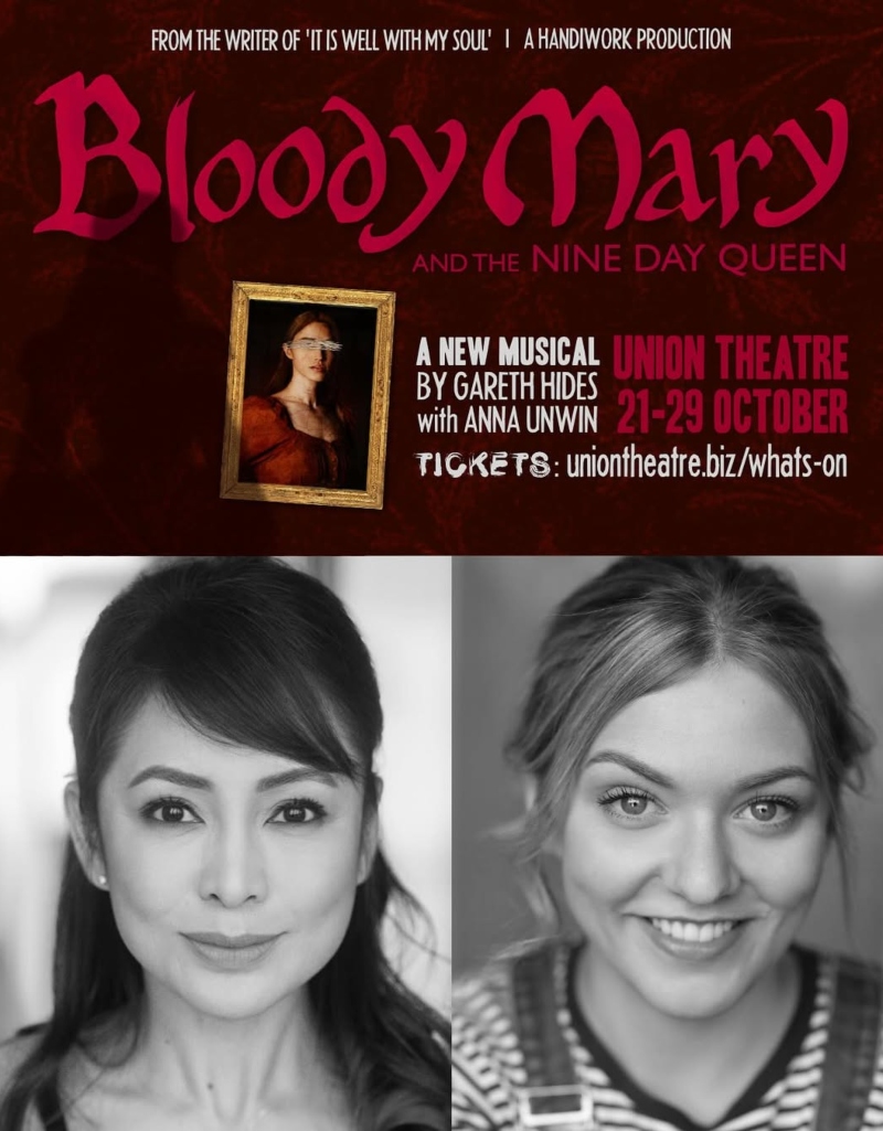 Bloody Mary and the Nine Day Queen poster, featuring the face of the two female leads