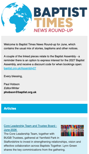 BT News Round-up June 2026