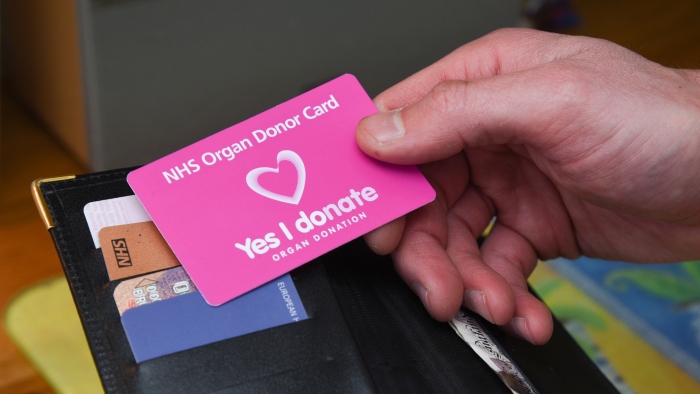 NHSBT Organ donor card 2018 ne